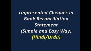 Unpresented cheques bank reconciliationhindiUrduMGT101 [upl. by Thin140]