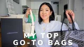 MY GOTO HANDBAGS amp LUISAVIAROMA HAUL  NEW SAINT LAURENT [upl. by Bridge587]