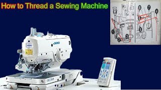 How to Thread a Sewing Machine Juki meb 3200 [upl. by Juni]