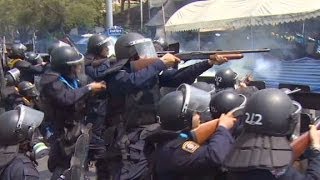 Protestors open fire on Thai security forces [upl. by Groark]