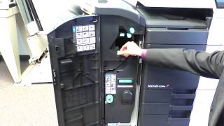 Changing Staples in your Konica Minolta bizhub C224E C284E C364E [upl. by Dawkins779]