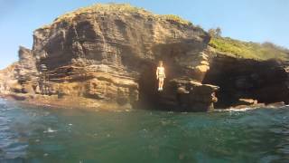 Cliff Jumping at Warriewood Blowhole  Slow Motion [upl. by Iras]