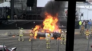 Bloomsburg Fair Demolition Derby Fire 2013 [upl. by Tybald536]