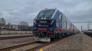 110 mph Amtrak trains at Braidwood IL 112024 [upl. by Faria]