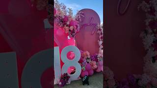 18th Birthday Decoration Idea with Balloons and flowers [upl. by Nelson]