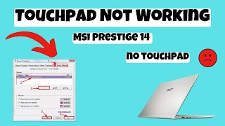 How to Fix Msi Prestige 14 Touchpad Not Working issue Windows 10 11 [upl. by Rafaello]