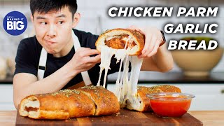 I Made A Giant Chicken ParmStuffed Garlic Bread • Tasty [upl. by Danell]