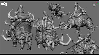 Zbrush Sculpting session miniatures [upl. by Taam]