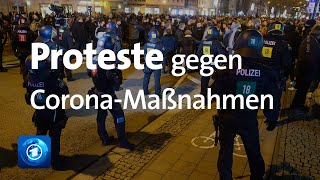 Unangemeldete Demos in Deutschland Proteste gegen CoronaMaßnahmen [upl. by Ellerol]