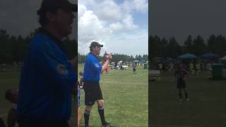 Ref reprimanding competitive soccer parents [upl. by Nosyarg]