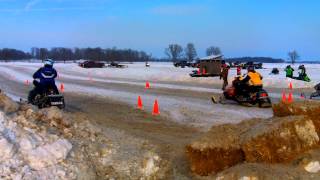 Snowmobile Drag Races near Greenville Ohio on 292014 [upl. by Candless298]