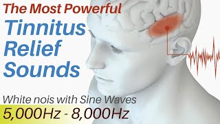 Tinnitus Relief Sounds  White Noise amp Sine Waves 5000Hz  8000Hz  Tinnitus Sound Therapy [upl. by Ongineb]