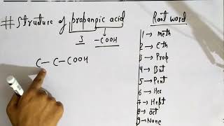 structure of propanoic acid class 10 [upl. by Naaitsirhc454]