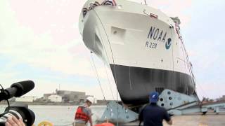 Christening and Launch of the NOAA Ship Reuben Lasker  June 16 2012 [upl. by Enilrae233]