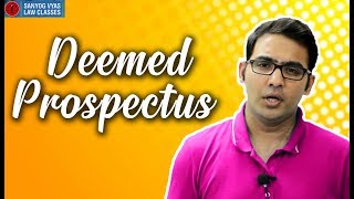 Deemed Prospectus explained by Advocate Sanyog Vyas [upl. by Neela]