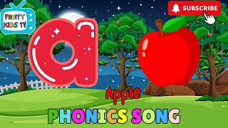 A for Apple  ABC  Lowercase Letter  Phonics Song  Learn the Alphabet with music kidslearning [upl. by Dacie733]