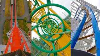 Every Roller Coaster at Nagashima Spaland Amusement Park Japan [upl. by Rafaelof]