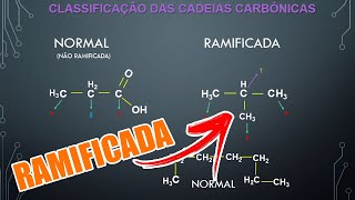 CADEIAS CARBÔNICAS NORMAL E RAMIFICADA [upl. by Ardnuaet]