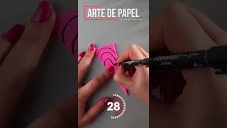 Cómo hacer fácil la decoración de corazones de papel [upl. by Inittirb5]