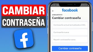 Cómo CAMBIAR la CONTRASEÑA de FACEBOOK 2024 [upl. by Arramas62]