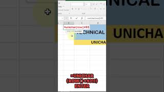 How to Use the UNICHAR Function to Insert Special Symbols Excel UNICHAR Function  Technical Ustad [upl. by Rahman]