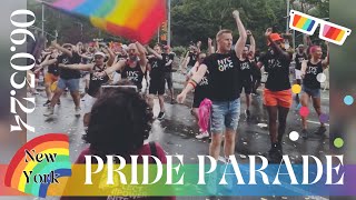 【2024 PRIDE PARADE NYC】New York PRIDE March front of Frat Iron building Madison Square Park [upl. by Umont]