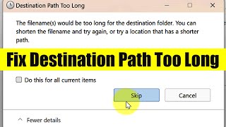 Destination Path Too Long Fix [upl. by Nauhs]