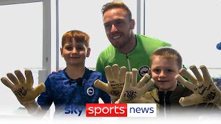 Brighton amp Crystal Palace help young fan gift advent calendars to domestic violence victims [upl. by Ariamoy]