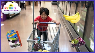 Kid Size Grocery Shopping trip and learn how to count Ryans Family Review [upl. by Harutak624]