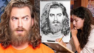 Blind Draw My Face Challenge [upl. by Hairacaz]