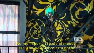 Lady Gaga  The Edge Of Glory Subtitulada en español Live [upl. by Macdermot549]