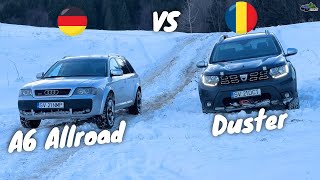 Audi A6 25 Allroad vs Dacia Duster in Deep Snow Offroad [upl. by Selia]