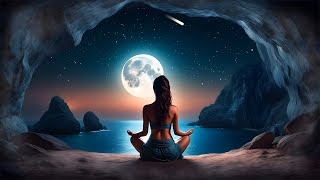 Sacred Night 528Hz Sleep Meditation amp Healing over Ocean Moonlight [upl. by Rowen]