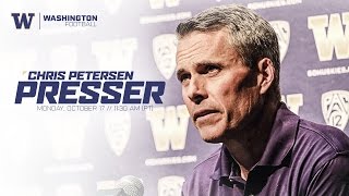 Chris Petersen Weekly Press Conference 101716 [upl. by Nwahc]