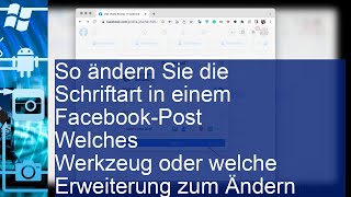 So ändern Sie die Schriftart in einem FacebookPost [upl. by Lothar886]