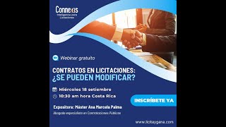 Costa Rica Contratos en Licitaciones ¿Se pueden modificar [upl. by Rise]