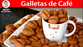 GALLETAS DE CAFE  Vicky Receta Facil [upl. by Eissahc]