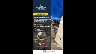 Webinar La ingeniería Civil y la conservación del Patrimonio [upl. by Mahmoud]