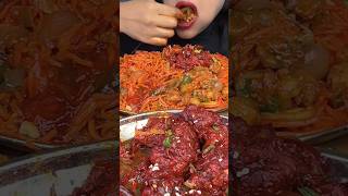 Eating Spicy Chilli Chawmin Chicken Chilly mukbang eatingsounds food shortsvideo [upl. by Rowley]