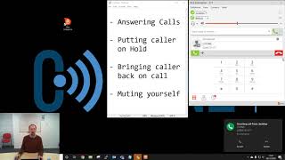 Bria Desktop Answering a Call Putting Caller on Hold Bringing Caller back on Call Muting and Unmutin [upl. by Beauchamp]