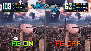 MSFS 2024 Frame Generation mod Comparison  FSR3 Frame Gen [upl. by Adnwahsor]