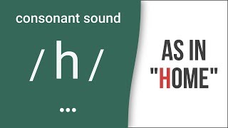 Consonant Sound  h  as in quothomequot – American English Pronunciation [upl. by Elianore]