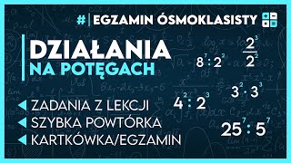 DZIAŁANIA NA POTĘGACH 🔢 Wszystko co musisz wiedzieć ✅️  Egzamin Ósmoklasisty 2025 [upl. by Yrffoeg957]