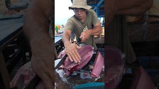 Amazing expert skill of cutting tuna with the finest meat tuna seafood fish streetfood [upl. by Spatz227]