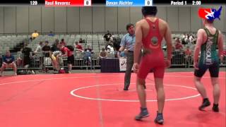 Raul Nevarez vs Devan Richter at 2013 West Jr Freestyle Regional [upl. by Hewe]