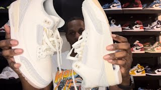 AIR JORDAN 3 CRAFT IVORY SNEAKER REVIEW [upl. by Yalcrab]