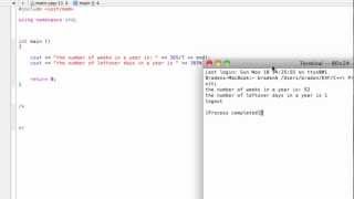 Integer division and remainders using the modulus  operator C programming tutorial [upl. by Zapot]