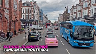 London Bus Ride from Swiss Cottage to Northeast London  Bus Route 603 🚌🚌 [upl. by Sarine]