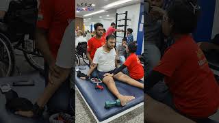 Recovery of quadriplegic patient at Walk n Run physiotherapy quadriplegic rehab fitness [upl. by Bruno]