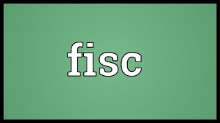 Fisc Meaning [upl. by Aitra643]